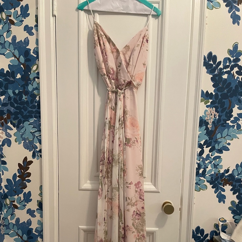 Lovely Bridal (part of Dessy Group) bridesmaid dress in blush garden
